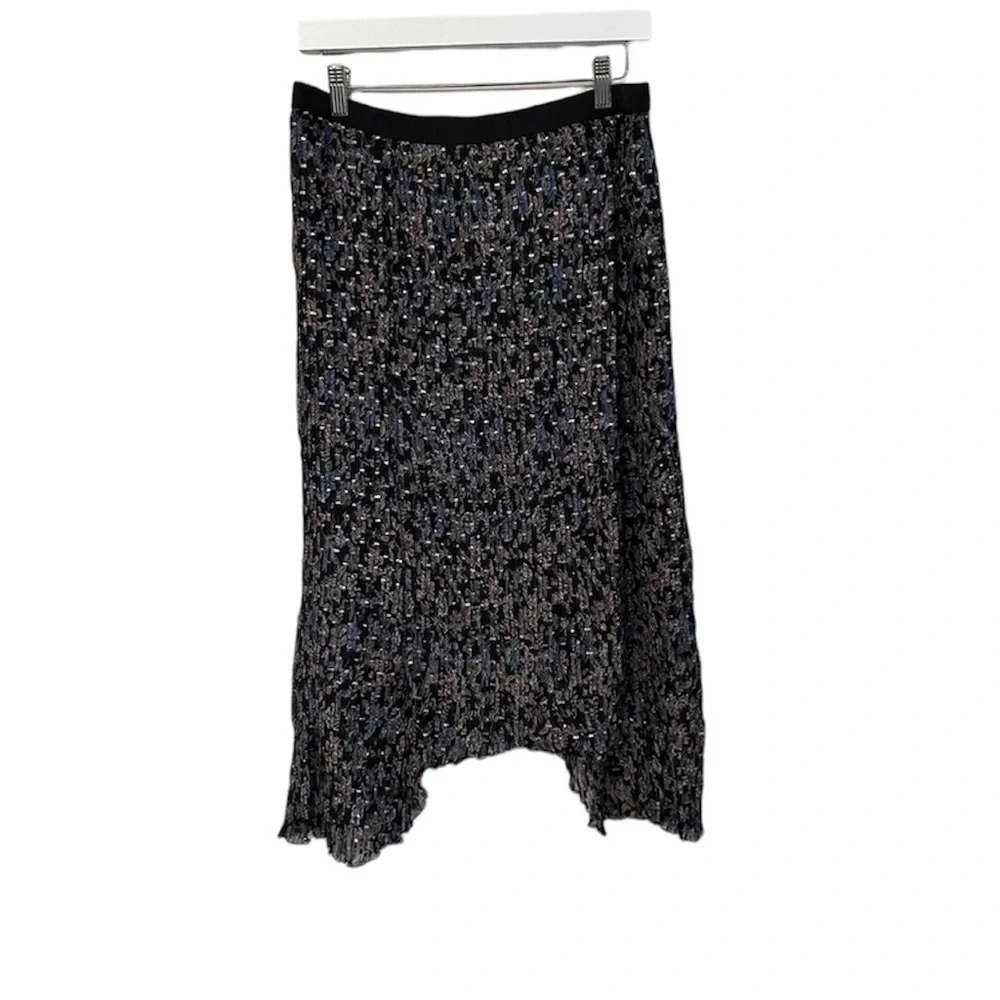NWT Good Hart by Matilda Jane Black and Navy Paisley Wimberley Pleated Skirt